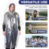 imageEcoNour Disposable Family Pack Rain Poncho  Adult  Transparent ampamp Emergency Rain Ponchos  Lightweight Hooded RaincoatTransparent Pack of 50