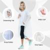 imageEcoNour Kids Rain Poncho 2Pack Reusable Clear EVA Rain Coat  Emergency Ponchos with Hood for KidsSuits Disney WorldWhite
