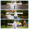 imageEcoNour Kids Rain Poncho 2Pack Reusable Clear EVA Rain Coat  Emergency Ponchos with Hood for KidsSuits Disney WorldWhite