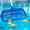 imageEcoNour Pool Skimmer Net 105 Foot Adjustable Aluminum Telescopic Swimming Pool Pole  Pool nets for Cleaning Leaves with deep rake net  8 Way Adjustable Clipon Design