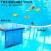 imageEcoNour Pool Skimmer Net 105 Foot Adjustable Aluminum Telescopic Swimming Pool Pole  Pool nets for Cleaning Leaves with deep rake net  8 Way Adjustable Clipon Design
