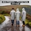imageEcoNour Reusable Clear EVA Adult Rain Poncho 2Pack  Emergency Hooded Ponchos for Adults  Perfect for Disney WorldGrey