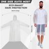imageEcoNour Reusable Clear EVA Adult Rain Poncho 2Pack  Emergency Hooded Ponchos for Adults  Perfect for Disney WorldWhite