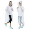 imageEcoNour Kids Rain Poncho 2Pack Reusable Clear EVA Rain Coat  Emergency Ponchos with Hood for KidsSuits Disney WorldWhite