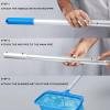 imageEcoNour 105 Foot Adjustable Aluminum Telescopic Swimming Pool Pole  8 Way Adjustable Clipon Design Universal Compatible Pool Skimmer Pole Connect Skimmer Nets Rakes Brushes Vacuum HeadsGrey Telescopic Pole