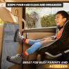 imageEcoNour 2 Pack Back Seat Protector for Kids Feet  Premium Waterproof Kick Mats with 2 Pocket Organizer  Backseat Cover for Vehicles to Protect from Dirt Mud ampamp Scratches  Travel AccessoriesGrey  Back Seat Protector