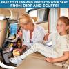 imageEcoNour 2 Pack Back Seat Protector for Kids Feet  Premium Waterproof Kick Mats with 2 Pocket Organizer  Backseat Cover for Vehicles to Protect from Dirt Mud ampamp Scratches  Travel AccessoriesGrey  Back Seat Organizer