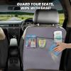 imageEcoNour 2 Pack Back Seat Protector for Kids Feet  Premium Waterproof Kick Mats with 2 Pocket Organizer  Backseat Cover for Vehicles to Protect from Dirt Mud ampamp Scratches  Travel AccessoriesGrey  Back Seat Protector