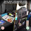 imageEcoNour 2 Pack Back Seat Protector for Kids Feet  Premium Waterproof Kick Mats with 2 Pocket Organizer  Backseat Cover for Vehicles to Protect from Dirt Mud ampamp Scratches  Travel AccessoriesBlack  Back Seat Organizer