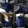 imageEcoNour 2 Pack Car Trash Bag  Washable Back Seat Hanging Bag with Elastic Opening ampamp Easy Mount  Garbage Can with Waterproof Oxford Material  Accessories for Camping Traveling ampamp OutdoorBlue 2 Pack