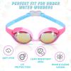 imageEcoNour 2 Pack Kids Swim Goggles for Children Boys Girls ampamp Toddler Age 312  AntiFog UV Protection Goggles for SwimmingPink  Purple