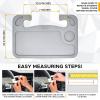 imageEcoNour 2 in 1 Car Steering Wheel Desk  Dark Grey Food Tray  Multipurpose Car Steering Wheel Desk Tray
