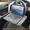 imageEcoNour 2 in 1 Car Steering Wheel Desk  Dark Grey Food Tray  Multipurpose Car Steering Wheel Desk Tray