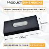 imageEcoNour Bling Car Crystal Glitter Paper Towel Holder  PU Leather Case  Mask ampamp Tissue Dispenser Bling Accessories for Women  Sun Visor Organizer with Tissue HolderBlack