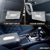 imageEcoNour Bling Car Crystal Glitter Paper Towel Holder  PU Leather Case  Mask ampamp Tissue Dispenser Bling Accessories for Women  Sun Visor Organizer with Tissue HolderSilver