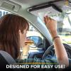 imageEcoNour Bling Car Crystal Glitter Paper Towel Holder  PU Leather Case  Mask ampamp Tissue Dispenser Bling Accessories for Women  Sun Visor Organizer with Tissue HolderSilver