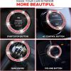 imageEcoNour Car Cup Coasters  Blue 2 Pack  AntiSlip Coasters for Cup Holders  Classy ampamp Elegant Rhinestone Interior Accessories for WomenBlackred