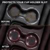 imageEcoNour Car Cup Coasters  Blue 2 Pack  AntiSlip Coasters for Cup Holders  Classy ampamp Elegant Rhinestone Interior Accessories for WomenBlackred