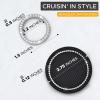 imageEcoNour Car Cup Coasters  Blue 2 Pack  AntiSlip Coasters for Cup Holders  Classy ampamp Elegant Rhinestone Interior Accessories for WomenBlackwhite