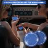 imageEcoNour Car Cup Coasters  Blue 2 Pack  AntiSlip Coasters for Cup Holders  Classy ampamp Elegant Rhinestone Interior Accessories for WomenBlue