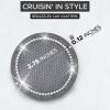 imageEcoNour Car Cup Coasters  Blue 2 Pack  AntiSlip Coasters for Cup Holders  Classy ampamp Elegant Rhinestone Interior Accessories for WomenGray