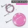 imageEcoNour Car Cup Coasters  Blue 2 Pack  AntiSlip Coasters for Cup Holders  Classy ampamp Elegant Rhinestone Interior Accessories for WomenPink Coaster With Pink Ring