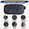 imageEcoNour Car Sun Visor Organizer Black  Storage Pouch Holder with MultiPocket Net Zipper  Sun Visor Organizer for Sunglass Coin Cash Pen  Auto Interior Accessories for Car Truck ampamp SUVBlackMulti Organizer