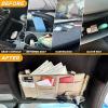 imageEcoNour Car Sun Visor Organizer Black  Storage Pouch Holder with MultiPocket Net Zipper  Sun Visor Organizer for Sunglass Coin Cash Pen  Auto Interior Accessories for Car Truck ampamp SUVBeige Organizer