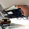 imageEcoNour Car Sun Visor Organizer Black  Storage Pouch Holder with MultiPocket Net Zipper  Sun Visor Organizer for Sunglass Coin Cash Pen  Auto Interior Accessories for Car Truck ampamp SUVBlack Organizer