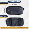 imageEcoNour Car Sun Visor Organizer Black  Storage Pouch Holder with MultiPocket Net Zipper  Sun Visor Organizer for Sunglass Coin Cash Pen  Auto Interior Accessories for Car Truck ampamp SUVBlackMulti Organizer