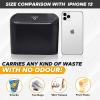 imageEcoNour Car Trash Can with Lid  75 Pcs Disposable Trash Bag  Portable Automotive Garbage Container Bin for Side Door and Back Seat  Compact Accessories for Vehicle Home ampamp Office  BlackBlack