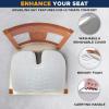 imageEcoNour Gel Seat Cushion  Office Chair Cushions for Sciatica ampamp Tailbone Pain Relief  Coccyx Memory Foam Desk Chair Support ampamp Car Seat Cushion  Back Pain Relief Pillow for Long SittingGrey