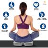 imageEcoNour Gel Seat Cushion  Office Chair Cushions for Sciatica ampamp Tailbone Pain Relief  Coccyx Memory Foam Desk Chair Support ampamp Car Seat Cushion  Back Pain Relief Pillow for Long SittingBlack  Grey