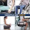 imageEcoNour Gel Seat Cushion  Office Chair Cushions for Sciatica ampamp Tailbone Pain Relief  Coccyx Memory Foam Desk Chair Support ampamp Car Seat Cushion  Back Pain Relief Pillow for Long SittingBlack
