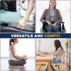 imageEcoNour Gel Seat Cushion  Office Chair Cushions for Sciatica ampamp Tailbone Pain Relief  Coccyx Memory Foam Desk Chair Support ampamp Car Seat Cushion  Back Pain Relief Pillow for Long SittingGrey