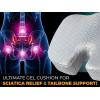 imageEcoNour Gel Seat Cushion  Office Chair Cushions for Sciatica ampamp Tailbone Pain Relief  Coccyx Memory Foam Desk Chair Support ampamp Car Seat Cushion  Back Pain Relief Pillow for Long SittingGrey