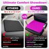 imageEcoNour Gel Seat Cushion for Long Sitting Large ampamp Thick  Pressure Relief Honeycomb Cushion for Back Sciatica Coccyx Hip ampamp Tailbone Pain  Cushion for Office Chair pad Wheelchair ampamp CarRosered