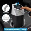 imageEcoNour Mini Trash Can with Lid 2 Pack  Small Car Trash Can Cup Holder  Leakproof Trash Bin with 30 pcs Garbage Bags  for Car Home ampamp OfficeDiamond Mini Trash Can with Lid