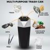imageEcoNour Mini Trash Can with Lid 2 Pack  Small Car Trash Can Cup Holder  Leakproof Trash Bin with 30 pcs Garbage Bags  for Car Home ampamp OfficeDiamond Mini Trash Can with Lid