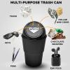 imageEcoNour Mini Trash Can with Lid 2 Pack  Small Car Trash Can Cup Holder  Leakproof Trash Bin with 30 pcs Garbage Bags  for Car Home ampamp OfficeMini Trash Can with Lid