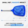imageEcoNour Small Pool Net Skimmer  25quot Hot Tub Net Skimmer with Pole  Ultra Fine Pool Skimmer Net for Cleaning Leaves Pet Hair  Small Pond Net with Pole