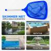 imageEcoNour Small Pool Net Skimmer  25quot Hot Tub Net Skimmer with Pole  Ultra Fine Pool Skimmer Net for Cleaning Leaves Pet Hair  Small Pond Net with Pole