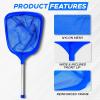 imageEcoNour Small Pool Net Skimmer  25quot Hot Tub Net Skimmer with Pole  Ultra Fine Pool Skimmer Net for Cleaning Leaves Pet Hair  Small Pond Net with Pole