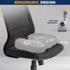 imageEcoNour Thick Memory Foam Gel Seat Cushion Black  Office Chair Cushion for Sciatica Tailbone and Lower Back pain  Orthopedic cushion for Tail bone AntiSlip Support Pillow For Seniors and DriverGrey