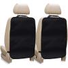 imageEcoNour 2 Pack Back Seat Protector for Kids Feet  Premium Waterproof Kick Mats with 2 Pocket Organizer  Backseat Cover for Vehicles to Protect from Dirt Mud ampamp Scratches  Travel AccessoriesBlack  Large Back Seat Protector