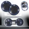imageEcoNour Car Cup Coasters  Blue 2 Pack  AntiSlip Coasters for Cup Holders  Classy ampamp Elegant Rhinestone Interior Accessories for WomenBlackblue
