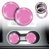 imageEcoNour Car Cup Coasters  Blue 2 Pack  AntiSlip Coasters for Cup Holders  Classy ampamp Elegant Rhinestone Interior Accessories for WomenPink Coaster With Pink Ring