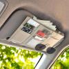 imageEcoNour Car Sun Visor Organizer Black  Storage Pouch Holder with MultiPocket Net Zipper  Sun Visor Organizer for Sunglass Coin Cash Pen  Auto Interior Accessories for Car Truck ampamp SUVBeige Organizer