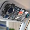 imageEcoNour Car Sun Visor Organizer Black  Storage Pouch Holder with MultiPocket Net Zipper  Sun Visor Organizer for Sunglass Coin Cash Pen  Auto Interior Accessories for Car Truck ampamp SUVBlackMulti Organizer
