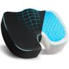 imageEcoNour Gel Seat Cushion  Office Chair Cushions for Sciatica ampamp Tailbone Pain Relief  Coccyx Memory Foam Desk Chair Support ampamp Car Seat Cushion  Back Pain Relief Pillow for Long SittingBlack